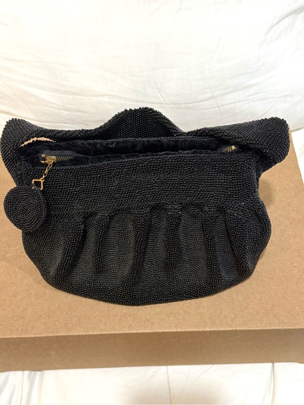 Vintage 1940’s Black Beaded Women’s Evening Purse